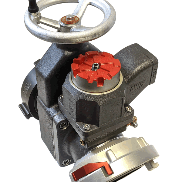 H810- 25° Elbow 4” Gate Valves with Field Adjustable Pressure Relief Valve